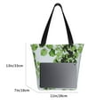 thumbnail image 3 of Kll Tote Bag For Women Watercolor Green Leaves Print Shopping Grocery Reusable Bags For Office School Shopping Travel, 3 of 7
