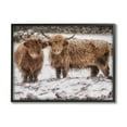 thumbnail image 2 of Stupell Industries Snow Dusted Highland Cattle Niveous Nature Landscape Photograph Gray Framed Art Print Wall Art, Design by James Dobson, 2 of 5