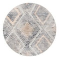 thumbnail image 3 of Unique Loom Caspian Collection Area Rug - Aktau (7' 10" Round Gray Cream/Silver), 3 of 6