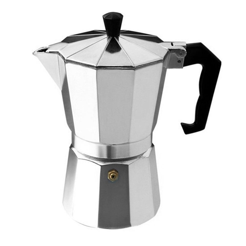 Espresso Maker,Aluminum 8-Angle Moka Pot Espresso Stove Top Coffee Maker Moka Espresso Cup Continental Moka Percolator Pot 3cup/6cup