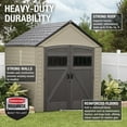 thumbnail image 2 of Rubbermaid 7' x 10.5' Roughneck Storage Shed, 2 of 6