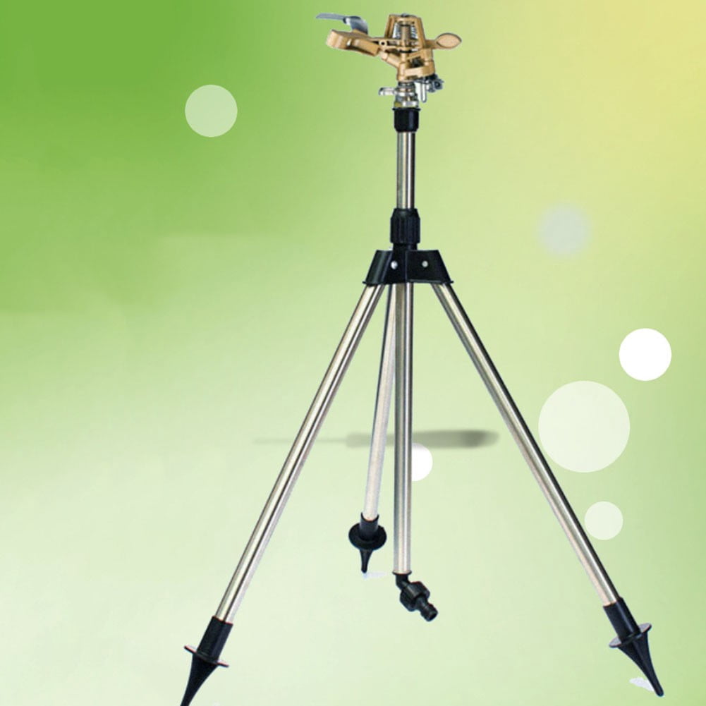RANME 90Cm Rotating Metal Tripod Sprinkler Adjustable Height Stand Large Coverage Area