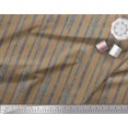 thumbnail image 3 of Soimoi Brown Cotton Duck Fabric Leaves & Stripe Decor Fabric Printed Yard 42 Inch Wide, 3 of 3