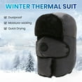 thumbnail image 2 of Yesbay Outdoor Hat with Integrated Scarf Windproof Thick Plush with Front Cover Full Skiing Skating Cold Weather Headwear, 2 of 7