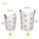 thumbnail image 3 of Balery Heart Panda Cesta de ropa redonda con asas, impermeable, independiente, para ropa, juguetes, dormitorio y familia-Small, 3 of 6