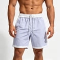 thumbnail image 4 of GSPCLAM Mens Shorts Color Block Lightweight Shorts for Cruise Party, Summer Breathable Drawstring Shorts with Pockets, 4 of 5