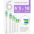 thumbnail image 4 of 7AM2M Sonic Electric Toothbrush with 6 Brush Heads for Adults and Kids, One Charge for 90 Days, Wireless Fast Charge, 5 Modes with 2 Minutes Built in Smart Timer, Electric Toothbrushes (Purple), 4 of 7