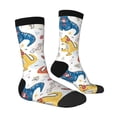 thumbnail image 3 of Uemuo Dinosaur Pattern Women's Crew Socks, Soft Durable Breathable Moisture-Wicking with Odor Control Cotton socks, 3 of 9