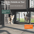 thumbnail image 4 of TIMHAKA 72” Catio Outdoor Cat Enclosure, Large Cat Catio for Multiple Cats, Outdoor Cats Enclosure with Waterproof Cover, Gray, 4 of 7