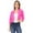 Magenta, variant on MOA Collection Women's Classic 3/4 Sleeve Open Front Bolero Blazer Cardigan for Work and Beyond