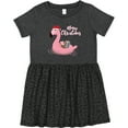 thumbnail image 3 of Inktastic Flamingo Merry Christmas Girls Toddler Dress, 3 of 5