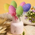 thumbnail image 6 of CoreLiving Easter Egg Plant Picks Glitter Foam Crafts Wooden Stake Decoration for Spring Tree Branches Floral Arrangement Vase Filler, Assorted Colors, 6 of 9