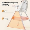 thumbnail image 4 of HARPPA 4-in-1 Convertible High Chair for Babies and Toddlers, Feeding Chair for Infant,Pink, 4 of 15