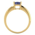 thumbnail image 2 of 1.5 ct Cushion Cut Simulated Tanzanite Solitaire 14K Yellow Gold Womens Engagement Ring, 2 of 3