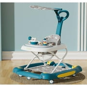 Magic Co. Foldable Baby Walker with Music Toy & Sunshade – Red, Push Handle Pad, 4 Modes for 1–3 Years