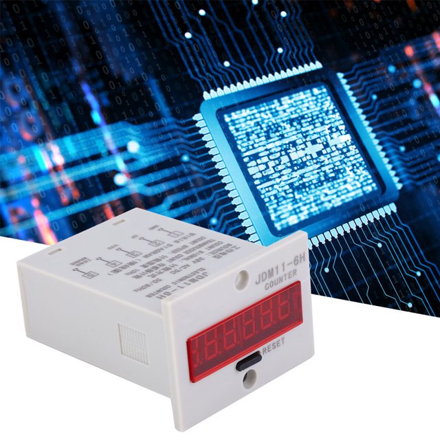Contador electrónico JDM11-6H con transductor de pantalla de 6 dígitos probado profesionalmente