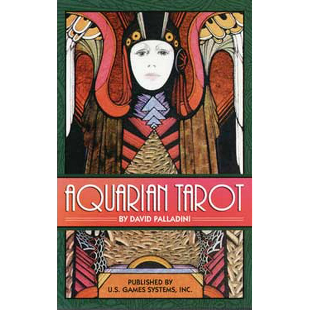 Tarot Card Painting Aquarian tarot deck Art Deco Style by
