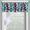 thumbnail image 2 of Ambesonne Grunge Valance Pack of 2, Street Art Graffiti Funk, 54"X12", Multicolor, 2 of 5