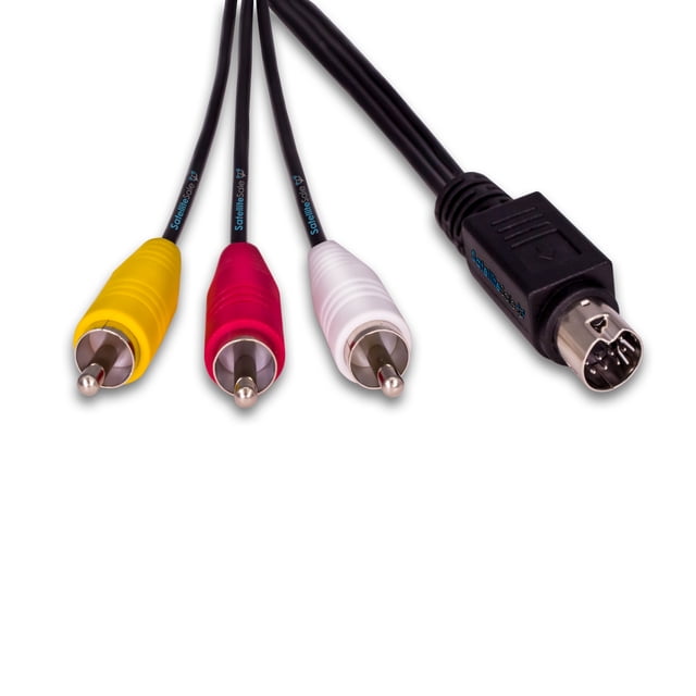 SatelliteSale Audio Video 10-Pin RCA COMPOSITE DIRECTV Cable de reemplazo PVC Cordón negro (6 pies) SatelliteSale Splitters de video componente