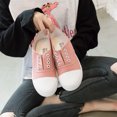 thumbnail image 3 of Zapatos de lona de caña baja, zapatos planos informales para estudiantes, zapatos de mujer con pedales, zapatos blancos pequeños, 3 of 6