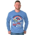thumbnail image 5 of Retro Smurfs Cartoon 4th of July Long Sleeve TShirt Men Women Brisco Brands S, 5 of 6