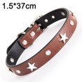 thumbnail image 2 of Dog Collar With Star Studs, Small Dog Necklace For Small Dogs, Adjustable Length For Cat Pet Collar Red M, 2 of 5
