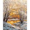 thumbnail image 1 of Cuadros Decorativos Pintado a mano sobre lienzo DIY Snow Treetops pintura al óleo por números Kit de dibujo artesanal Likrtyny embutido en tela, 1 of 9