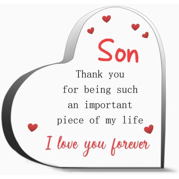 Son Thank You For Being Such An Important Piece Of My Life Gifts Desk Decorative Sign Acrylic Sign For Office Desk Table Shelf
