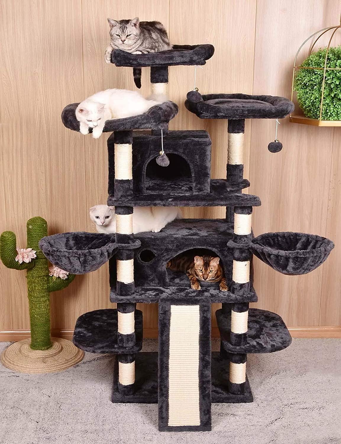 Multiple Sizes Cat Tree Tower Condo Furniture Scratch Post Tree Kitty Play House 