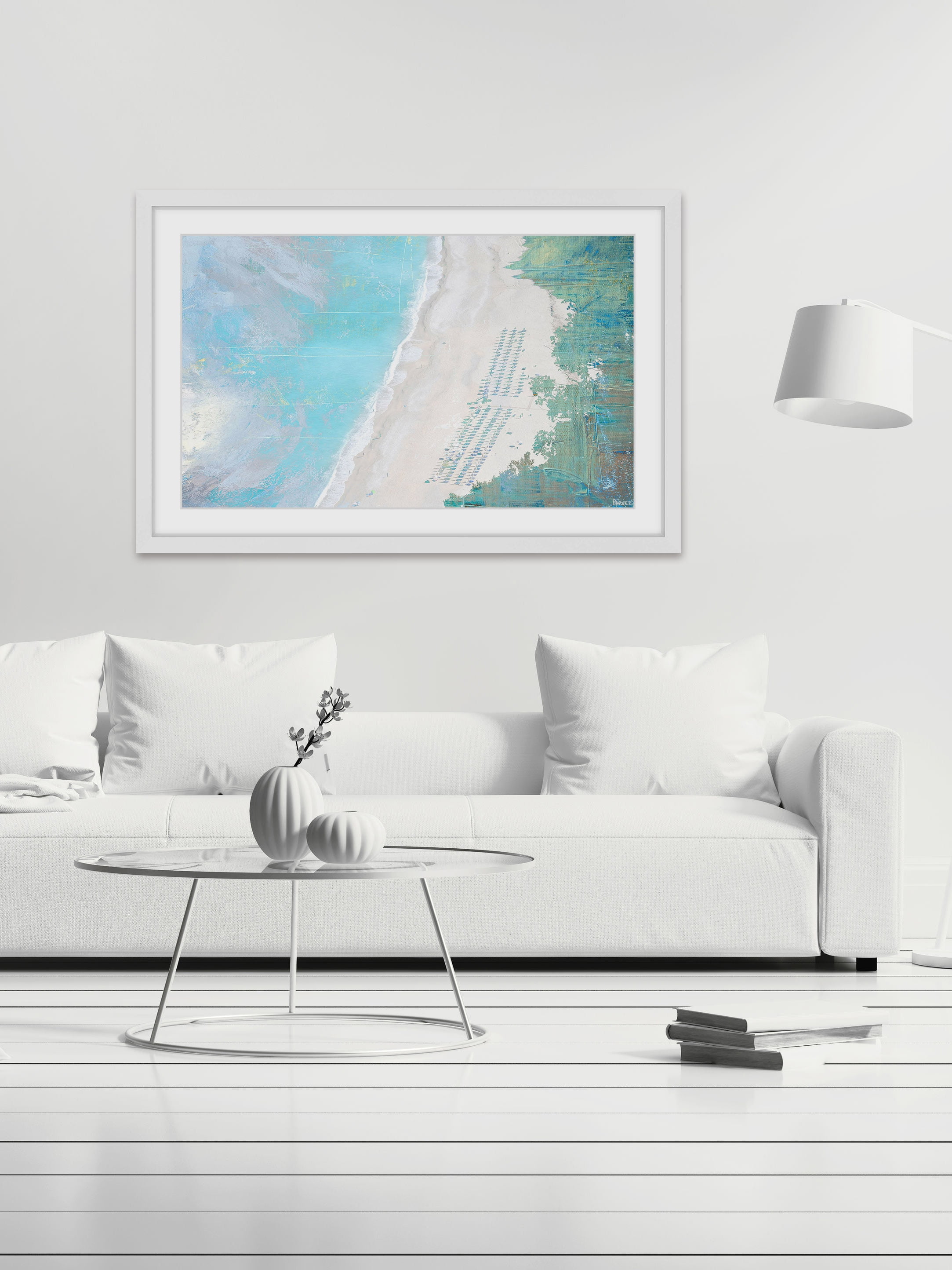 "Coastal Sand" Framed Painting Print