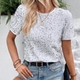 thumbnail image 2 of DHFJKG Sparkly Sequins Shirts For Women Short Sleeve Glitter Tshirt Sexy Night Out Clubwear Loose Fit Round Neck Tee Versatile Tops, 2 of 6
