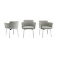 thumbnail image 3 of Casabianca Furniture Modern Suzzie Faux Dining Chair in Gray, 3 of 4