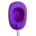 thumbnail image 3 of Gorro vaquero LAURVA Classic de fieltro liso para mujer y hombre, color morado, 3 of 6