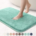 thumbnail image 1 of Extra Large Bath Mat 24"x36" Ultra Soft Absorbent Non Slip Fluffy Thick Microfiber Cozy Bathroom Rugs for Tub Shower Bathroom Floors Accessories (Egg Blue), 1 of 4