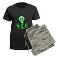 thumbnail image 5 of CafePress - St. Patrick's Day Green Pand Women's Dark Pajamas - Women's Short Sleeve Print T-Shirt and Pants Dark Cotton Pajama Set, 5 of 7