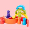 thumbnail image 2 of Rainbow Stacker Nesting Creative Jigsaw Blocks Números Juguetes De Aprendizaje Para Niños, 2 of 9