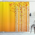 thumbnail image 1 of Ambesonne Forest Shower Curtain, Autumn Season Birch Foliage, 69"Wx84"L, Multicolor, 1 of 3