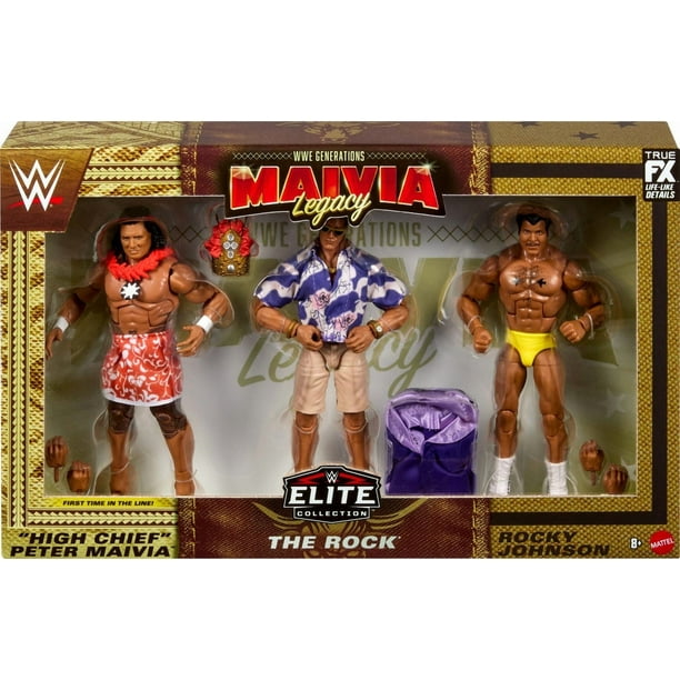 ザ・ロック　MAVIA LEGACY WWE マテル　エリート　フィギュア　3体 WWE Elite Action Figure The Rock WWE Generations: Maivia Legacy 3