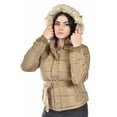 thumbnail image 4 of Chamarra con cinto y capucha desmontable Roman Fashion /Juvenil, 8380 (Cafe) cafe EG, 4 of 5
