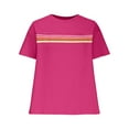 thumbnail image 4 of ITSAME T-Shirts for Womens, Crew Neck Colorful Stripe Short Sleeve Summer Causal Fashion Tops Hot Pink 2XL, 4 of 5