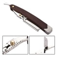 thumbnail image 2 of XYCCA Retro Wood Handle 10pcs Blade Head Shaving Razor Folding Shaver Male Face Cleansing Care Tool-082401, 2 of 5