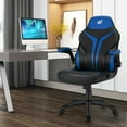 thumbnail image 4 of Gymax High Back Gaming Chair Height Adjustable Swivel Computer Office Chair Blue, 4 of 10