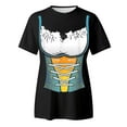 thumbnail image 4 of Beer Festival Shirt for Women Dirndl Costume Print Tops German Bavarian Oktoberfest Short Sleeve Crew Neck Tee Pullover Blouse, 4 of 5