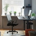thumbnail image 2 of Furniwell Office Chair Ergonomic Desk Chair Mid Back Modern Computer Chair Task Swivel Chair Mesh Adjustable Chair with Lumbar Support Armrest (Grey), 2 of 8