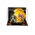 thumbnail image 3 of Mini Football Helmet Display Case (not Full Size) Clear Acrylic Plexiglass with Mirrored and Orange Risers (A003-OR), 3 of 7