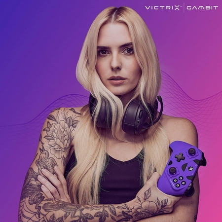 PDP - Victrix Gambit World's Fastest Licensed Xbox Controller, Elite Esports Design - Xbox One, Series X|S, Windows 10 - White & Purple
