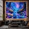 thumbnail image 6 of Glowing River in Enchanted Forest Mystical Fantasy for Nature Lovers Fantasy Art Decor Housewarming Gift Tapestry Wall Hanging for Bedroom and Living Room, 6 of 7