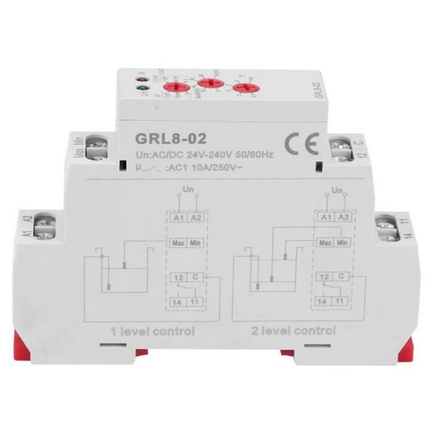 Liquid Level Control Relay A1A2 35Mm Din Rail Water Level Controller Relay Power Supply Mode