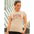 thumbnail image 2 of J'adore You Banner T-Shirt Women -Image by Shutterstock, Female Medium, 2 of 4