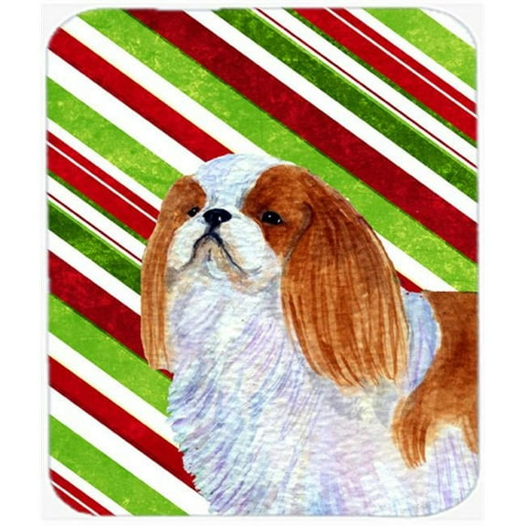 English Toy Spaniel Candy Cane Holiday Christmas Mouse Pad, Hot Pad or Trivet